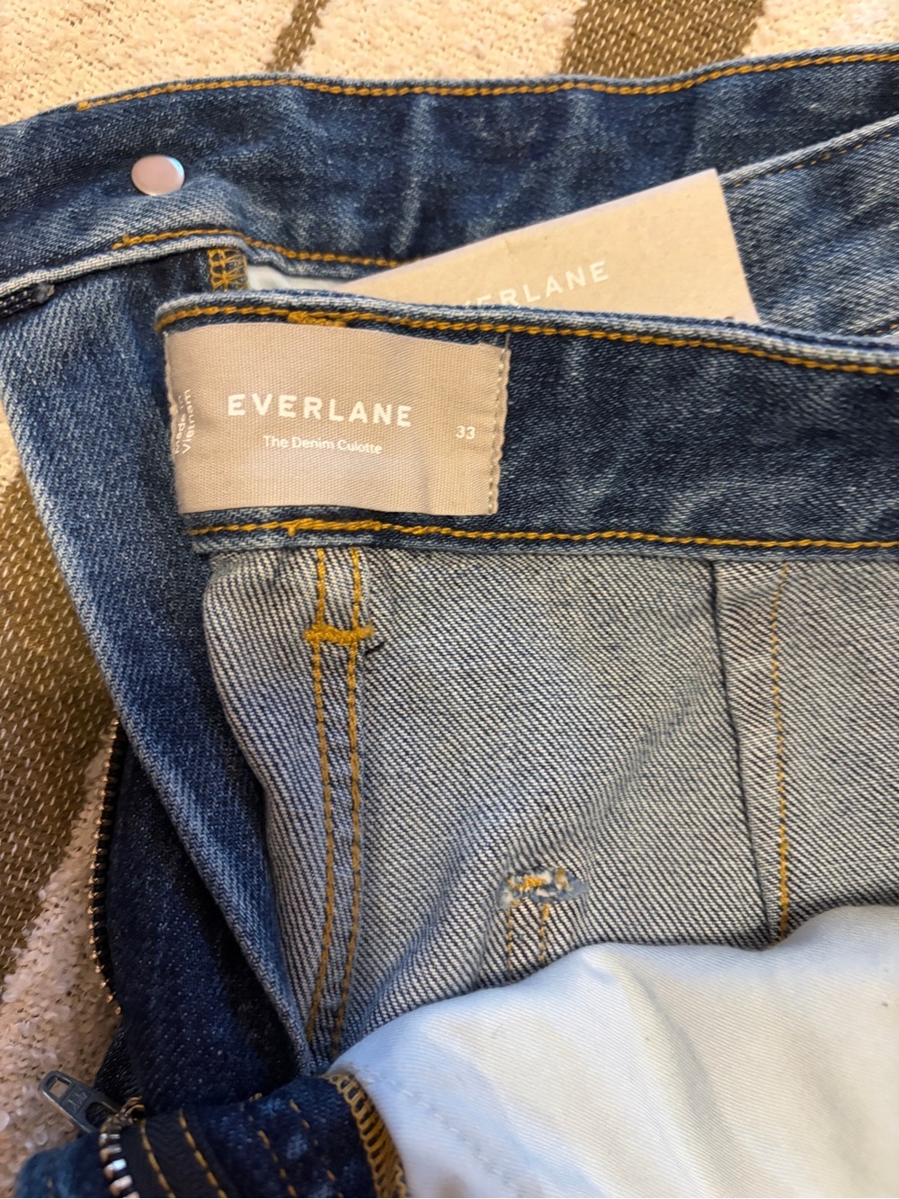 NWT Everlane Denim Culotte in New Blue size 33 - Picture 4 of 6